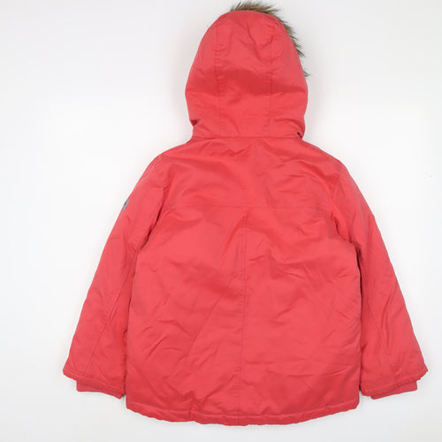 Crew Clothing Girls Pink Basic Coat Coat Size 10-11 Years Zip