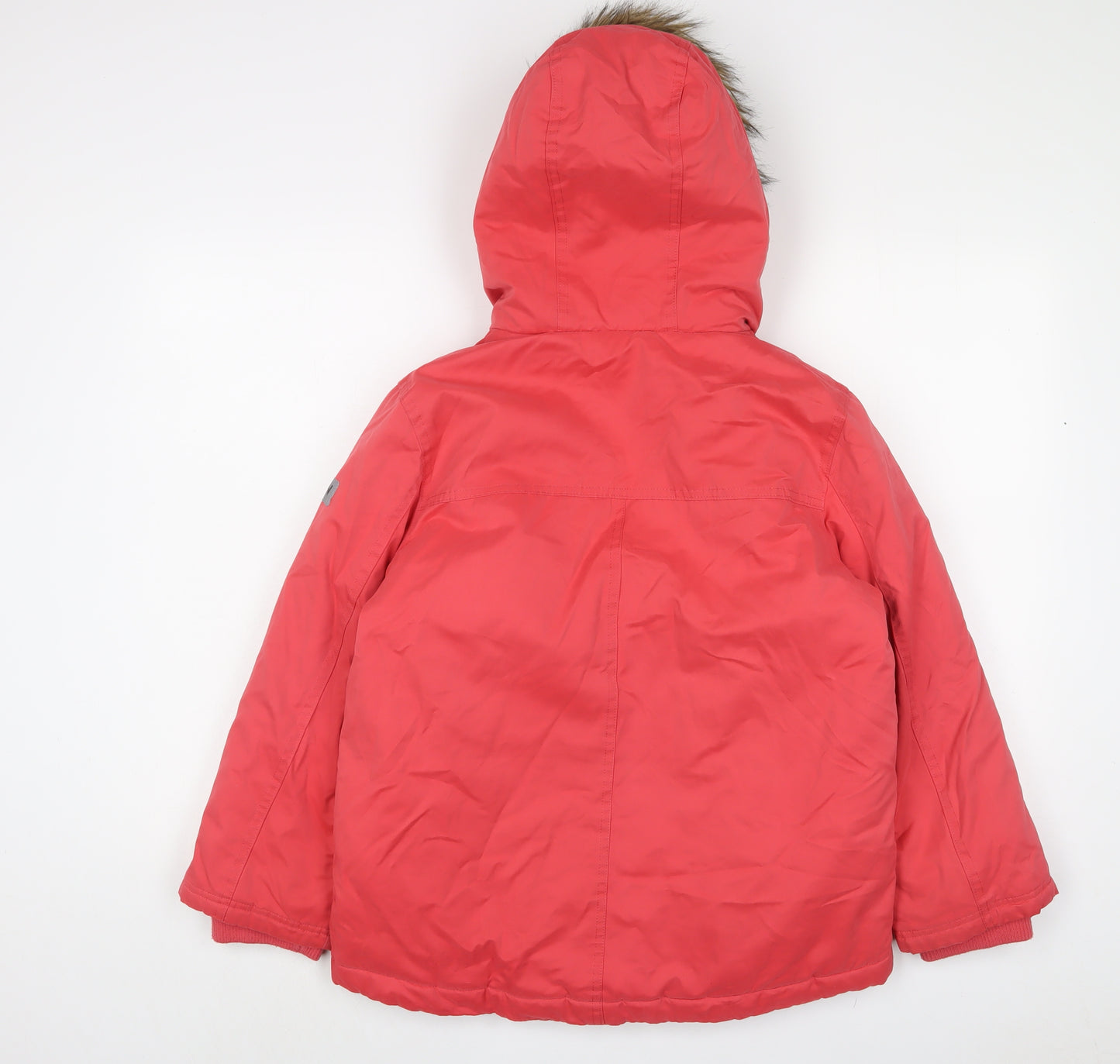 Crew Clothing Girls Pink Basic Coat Coat Size 10-11 Years Zip