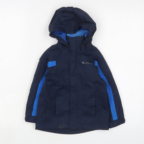 Mountain Warehouse Boys Blue Basic Coat Coat Size 2-3 Years Zip