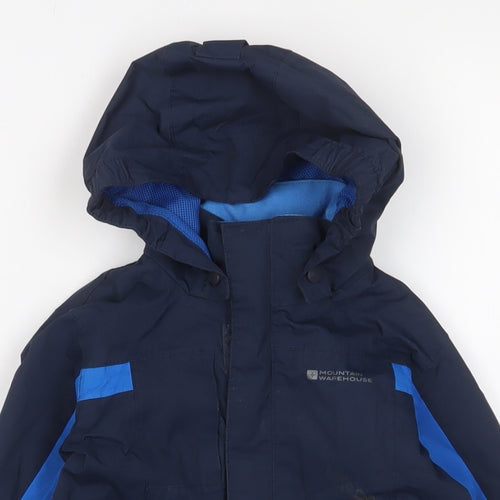 Mountain Warehouse Boys Blue Basic Coat Coat Size 2-3 Years Zip