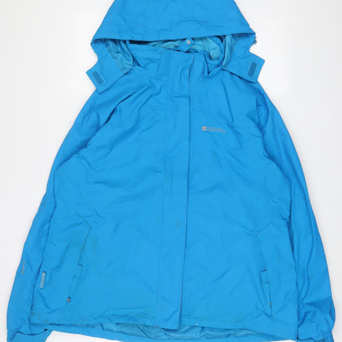 Marks and Spencer Womens Blue Rain Coat Coat Size 22 Zip