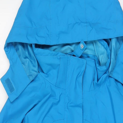 Marks and Spencer Womens Blue Rain Coat Coat Size 22 Zip