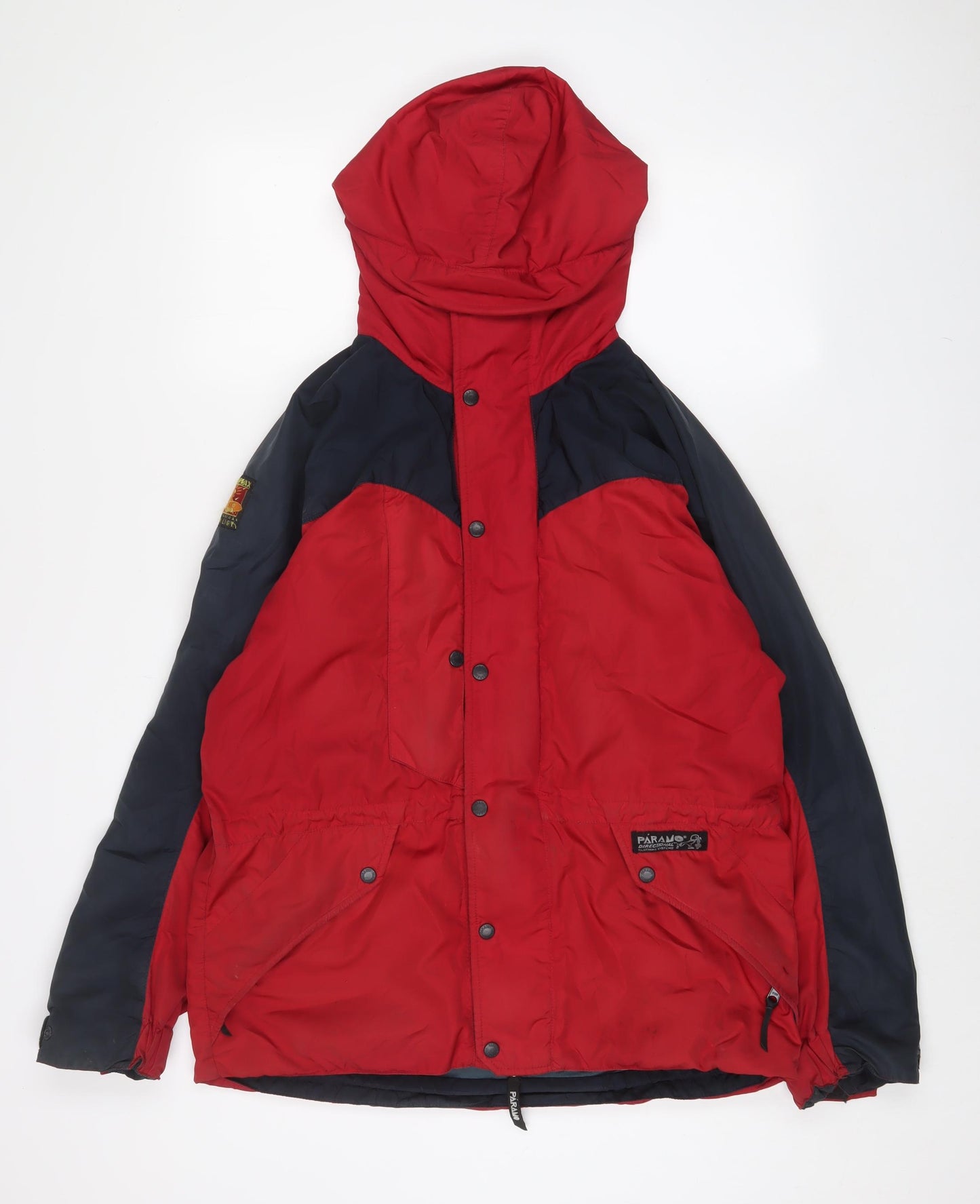 Paramo Mens Red Jacket Coat Size S Zip - Logo, Embroidered