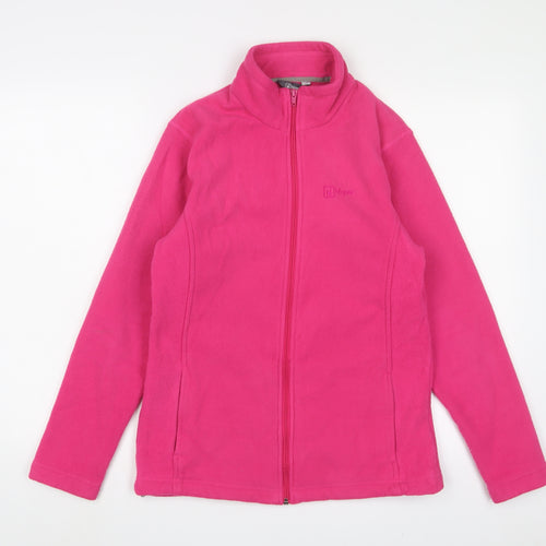 Hi Gear Womens Pink Jacket Size 10 Zip - Logo, Embroidered