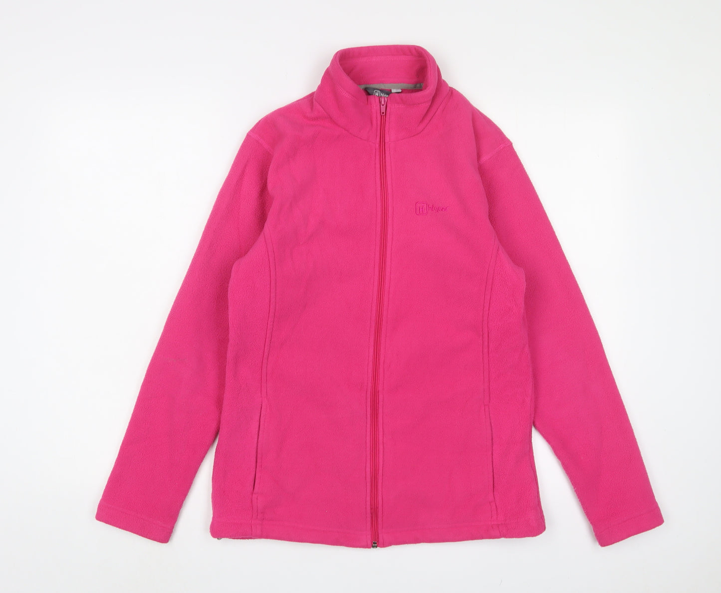 Hi Gear Womens Pink Jacket Size 10 Zip - Logo, Embroidered