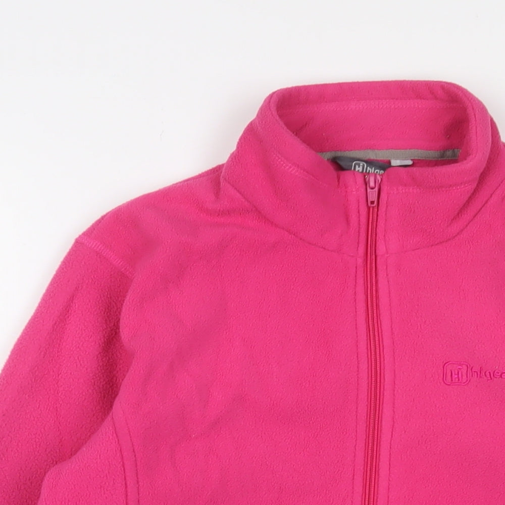 Hi Gear Womens Pink Jacket Size 10 Zip - Logo, Embroidered