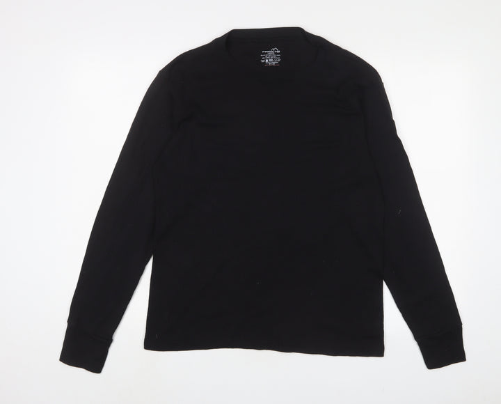 Freedom Trail Mens Black Cotton T-Shirt Size L Collared