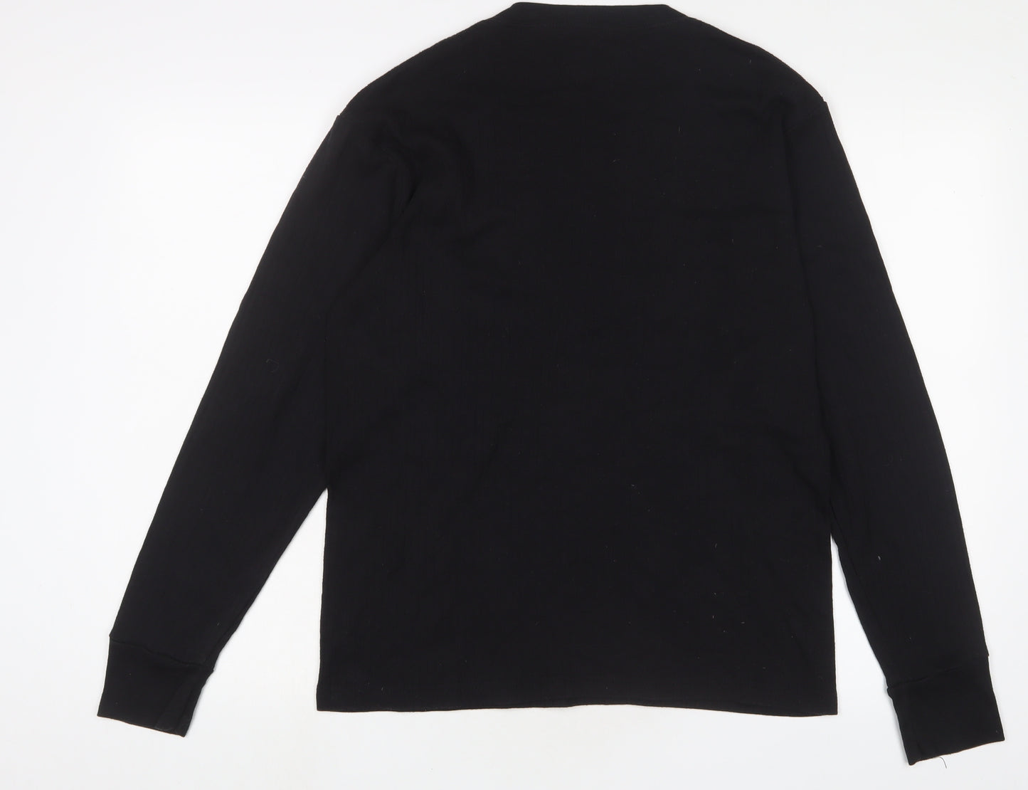 Freedom Trail Mens Black Cotton T-Shirt Size L Collared