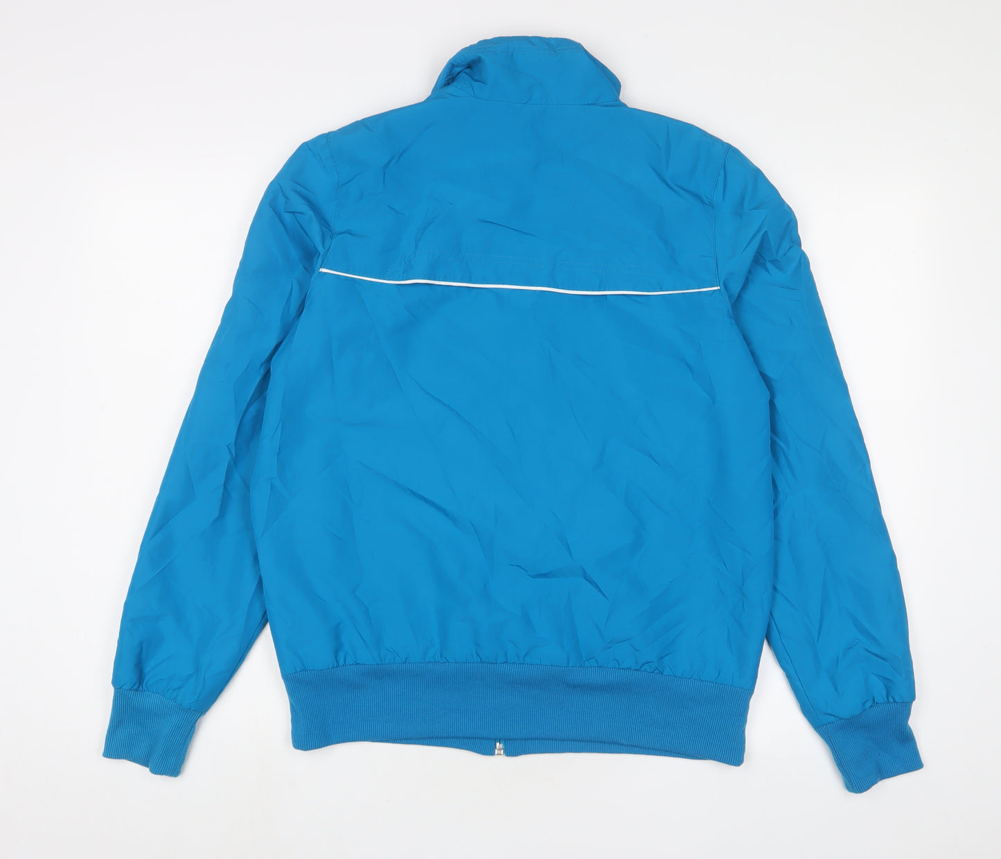 Nike Mens Blue Jacket Size L Zip - Logo, Embroidered