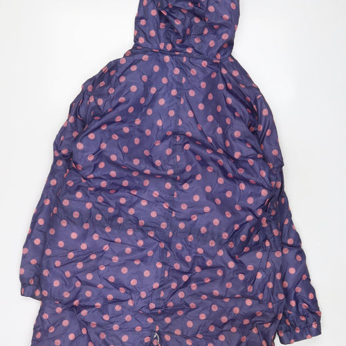 Cotton Traders Womens Purple Polka Dot Jacket Size 12 Zip