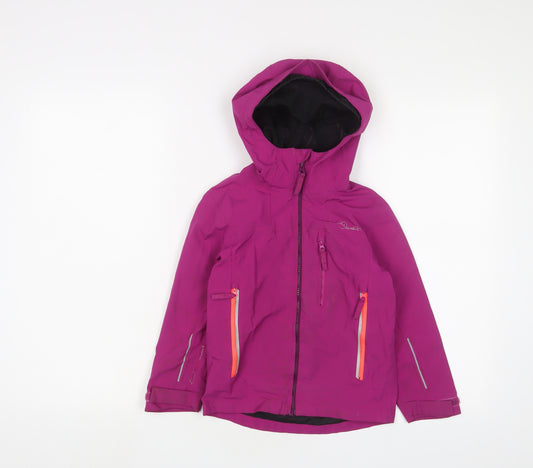 Dare 2B Girls Pink Basic Coat Coat Size 5-6 Years Zip - Logo