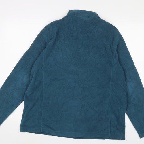 TOG24 Womens Blue Polyester Pullover Sweatshirt Size 16 Zip - Logo, Embroidered