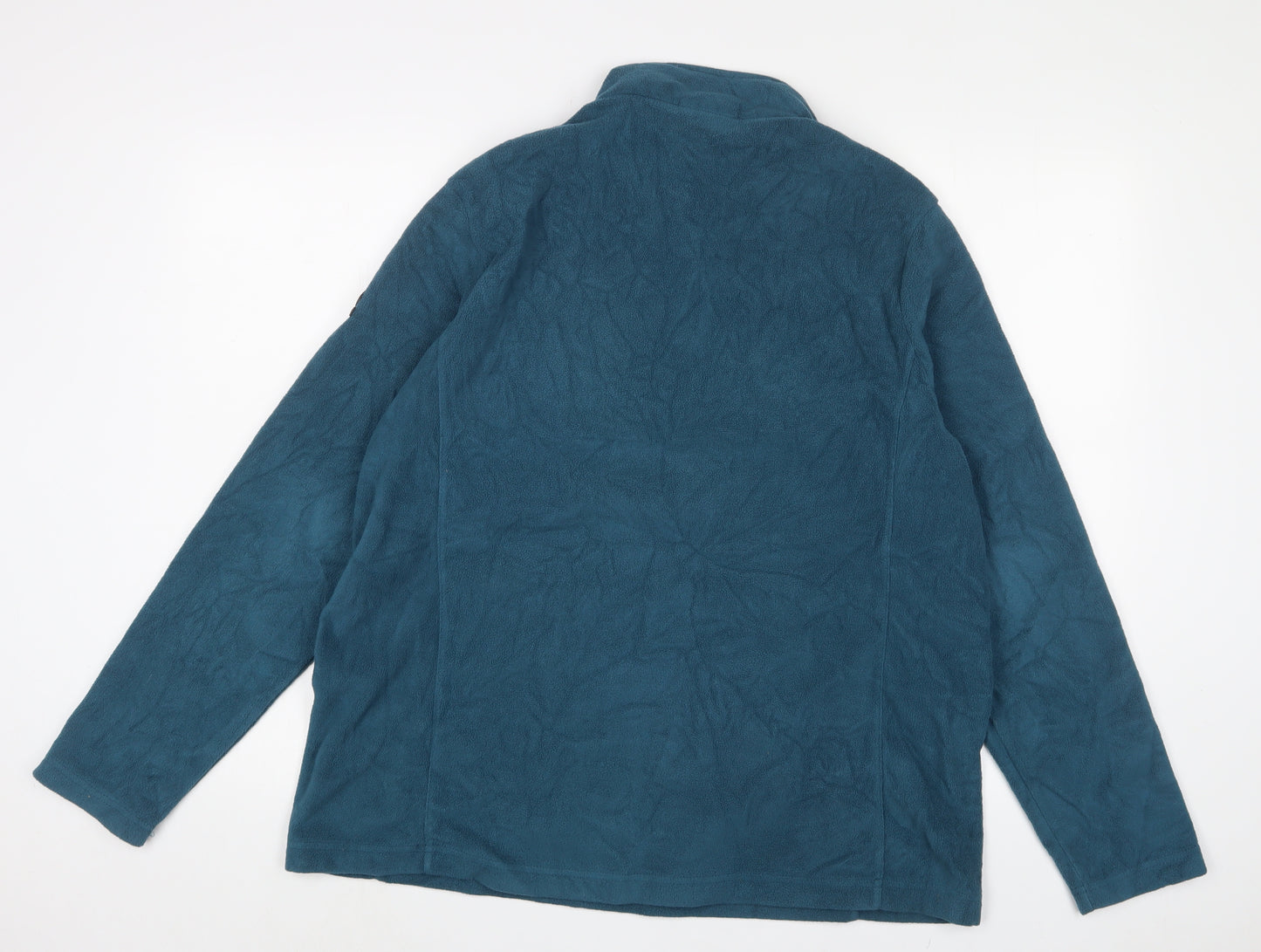 TOG24 Womens Blue Polyester Pullover Sweatshirt Size 16 Zip - Logo, Embroidered