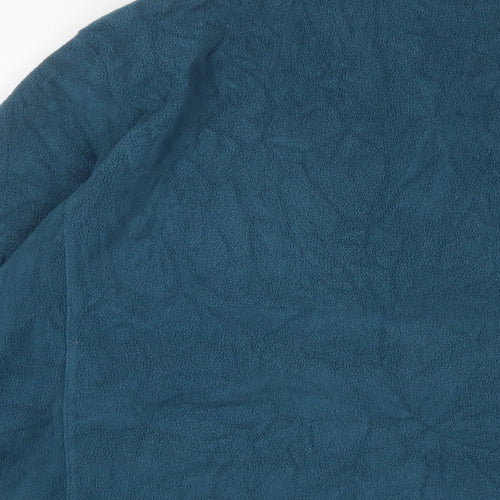 TOG24 Womens Blue Polyester Pullover Sweatshirt Size 16 Zip - Logo, Embroidered