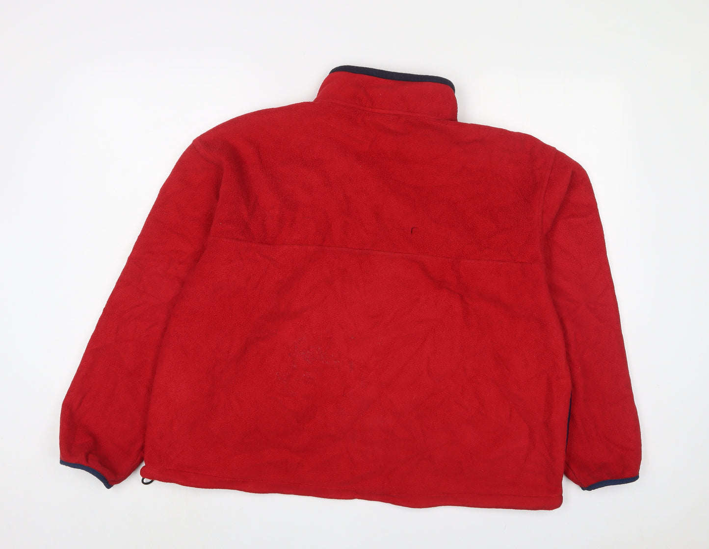 Timberland Mens Red Polyester Pullover Sweatshirt Size L - Logo, Embroidered