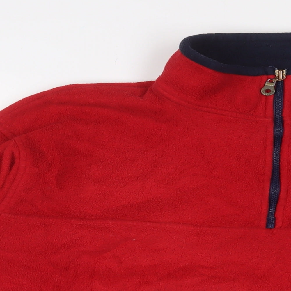 Timberland Mens Red Polyester Pullover Sweatshirt Size L - Logo, Embroidered