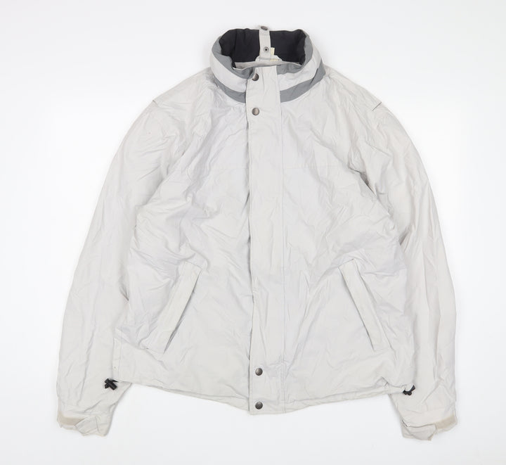 Cotton Traders Mens Grey Jacket Size L Zip