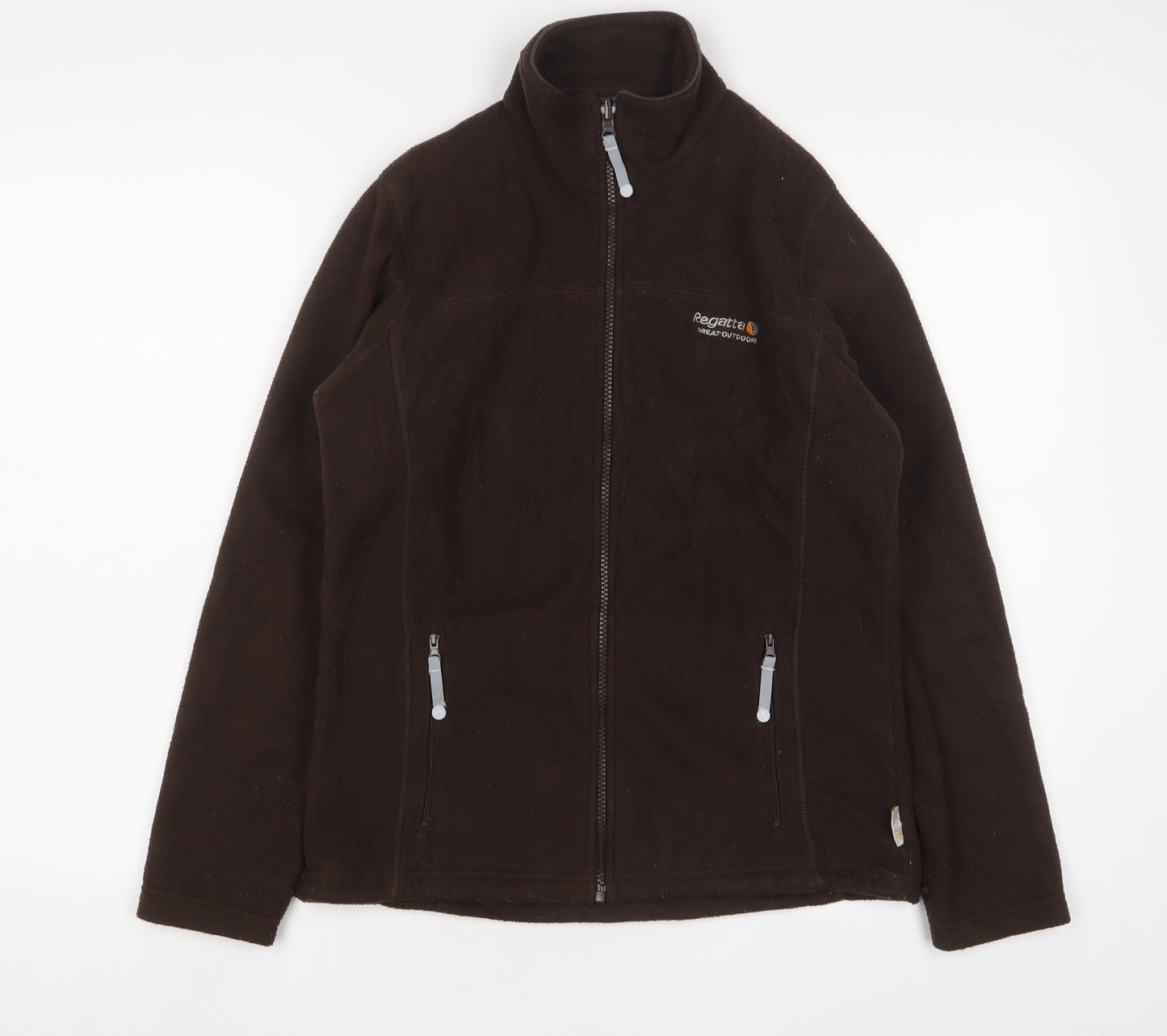 Regatta Womens Brown Jacket Size 10 Zip - Logo, Embroidered