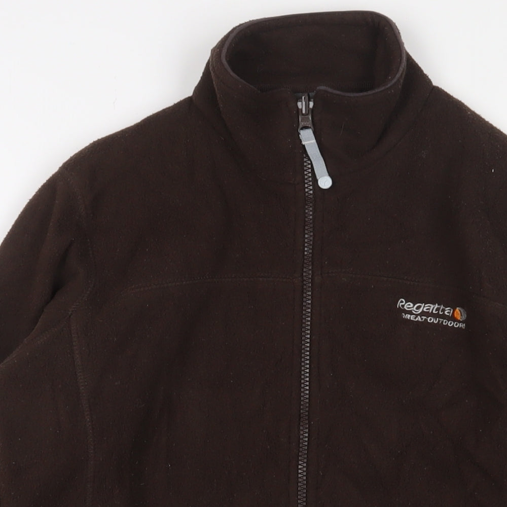 Regatta Womens Brown Jacket Size 10 Zip - Logo, Embroidered