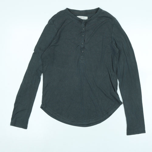 Per Una Womens Grey Cotton Jersey T-Shirt Size 8 Crew Neck