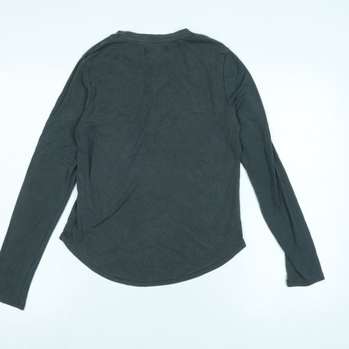 Per Una Womens Grey Cotton Jersey T-Shirt Size 8 Crew Neck