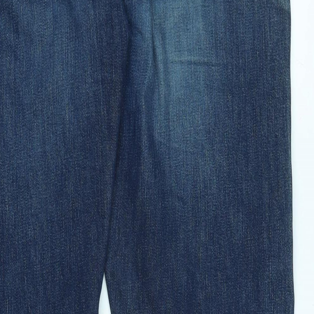 Levi's Mens Blue Cotton Blend Straight Jeans Size 36 in L33 in Regular Zip