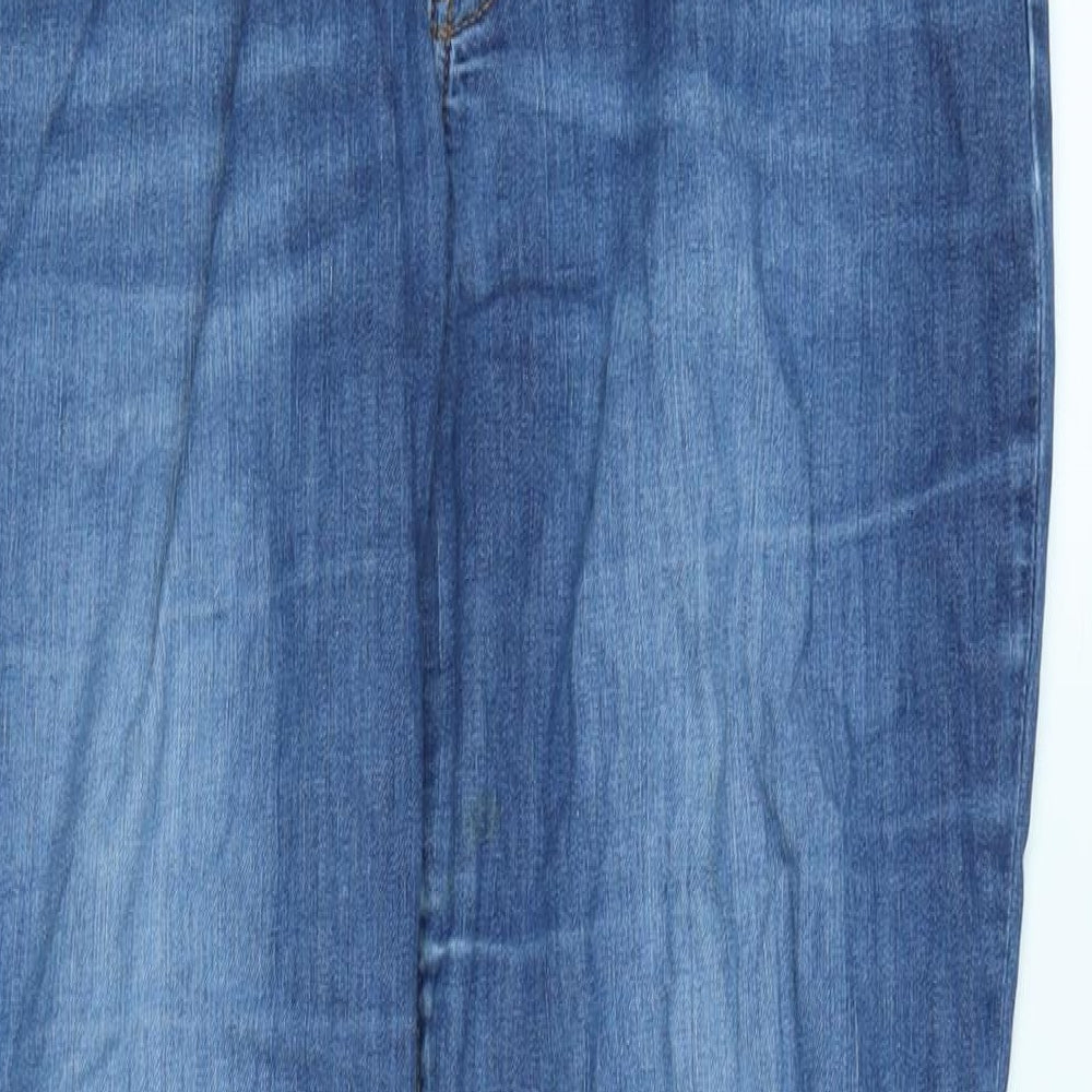 Gap Mens Blue Cotton Blend Straight Jeans Size 32 in L28 in Regular Zip