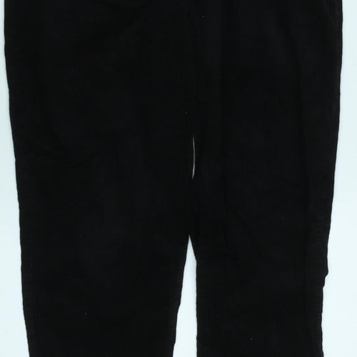 Uniqlo Womens Black Cotton Blend Trousers Size 28 in L26 in Regular Tie