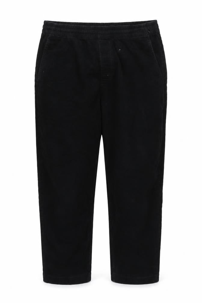 Uniqlo Womens Black Cotton Blend Trousers Size 28 in L26 in Regular Tie