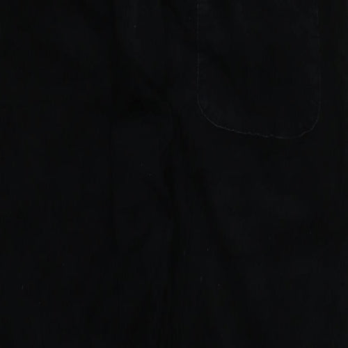 Uniqlo Womens Black Cotton Blend Trousers Size 28 in L26 in Regular Tie