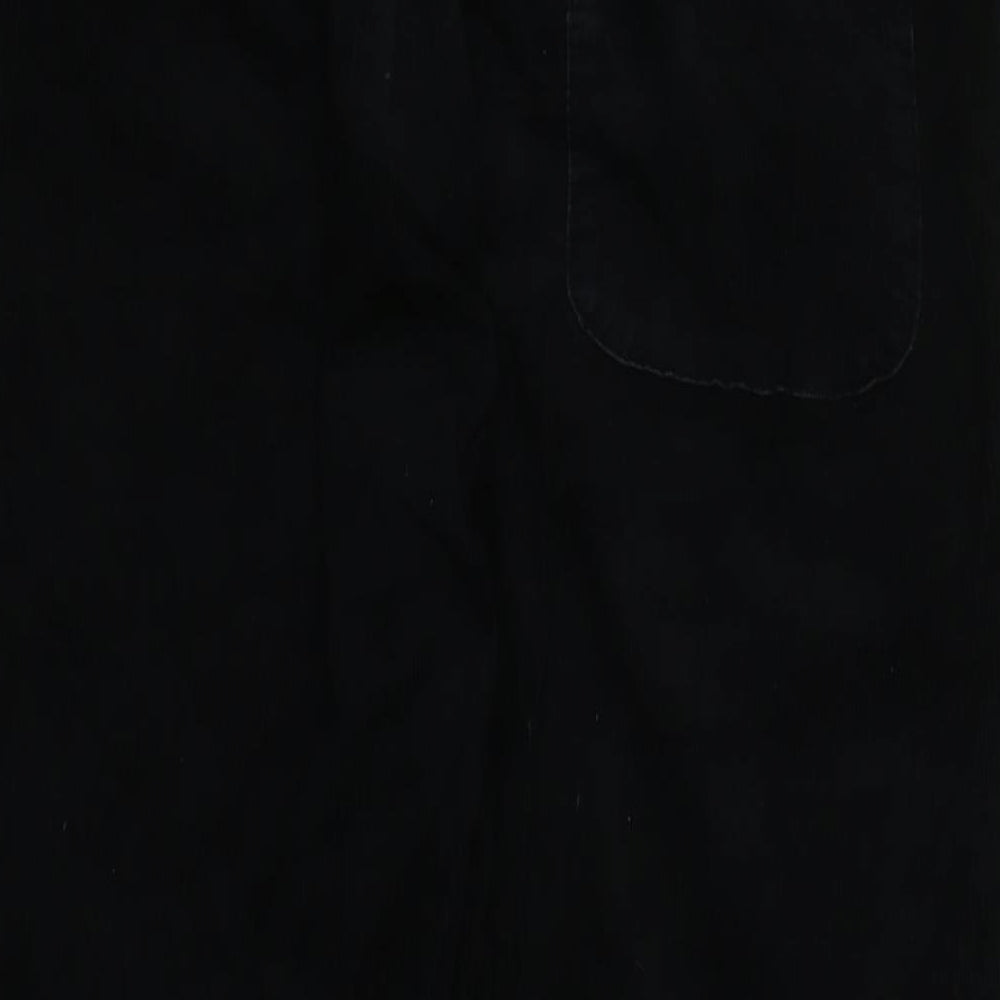 Uniqlo Womens Black Cotton Blend Trousers Size 28 in L26 in Regular Tie