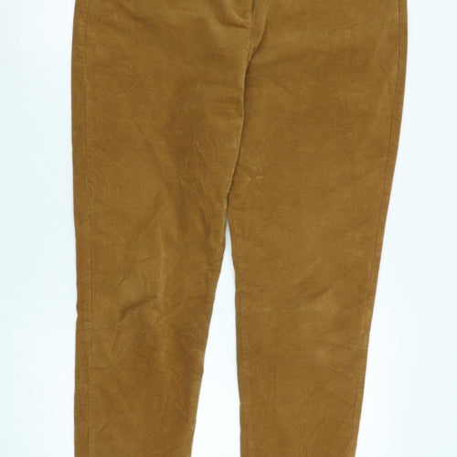 Klass Mens Brown Cotton Blend Trousers Size 34 in L29 in Regular Zip