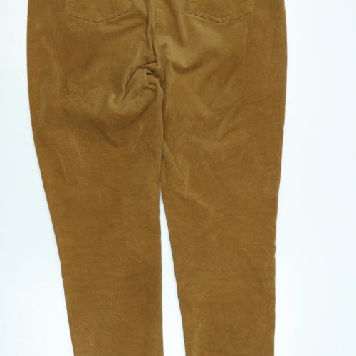 Klass Mens Brown Cotton Blend Trousers Size 34 in L29 in Regular Zip