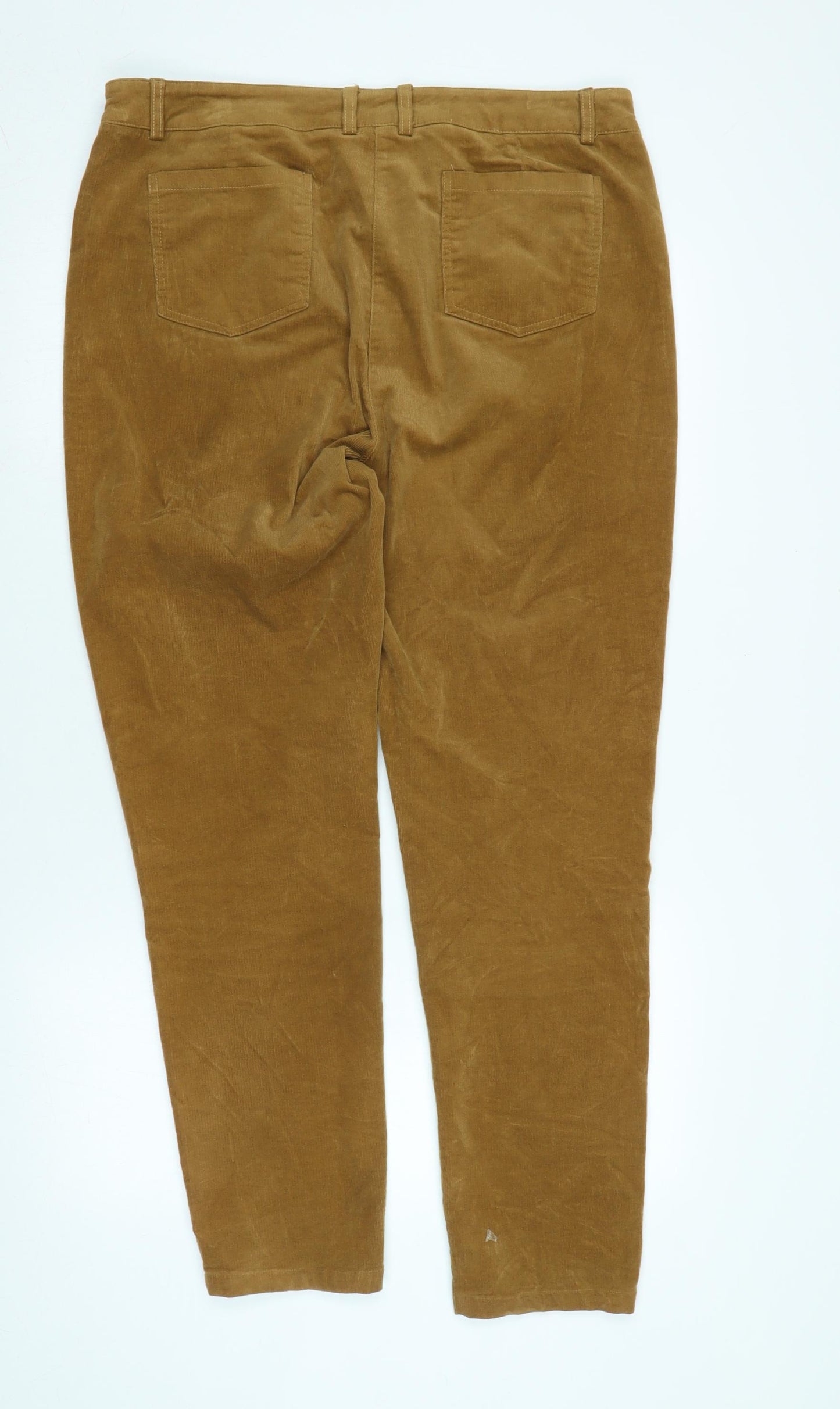 Klass Mens Brown Cotton Blend Trousers Size 34 in L29 in Regular Zip