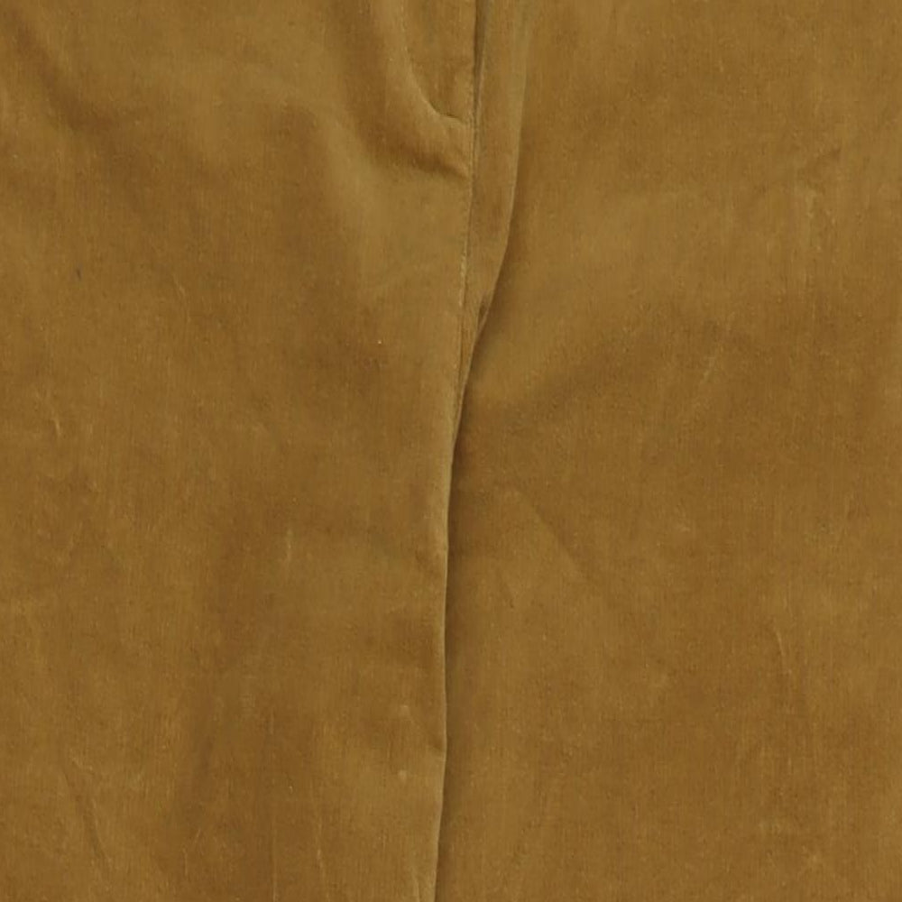 Klass Mens Brown Cotton Blend Trousers Size 34 in L29 in Regular Zip