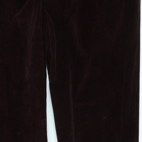 John Lewis Mens Red Cotton Trousers Size 32 in L31 in Regular Zip