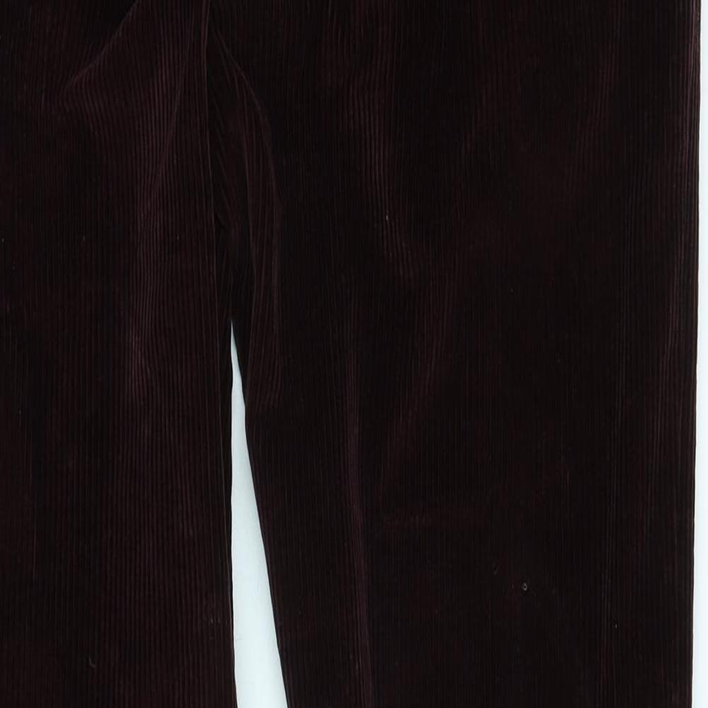 John Lewis Mens Red Cotton Trousers Size 32 in L31 in Regular Zip