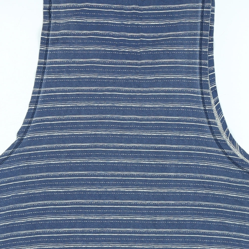 JACK & JONES Mens Blue Cotton T-Shirt Size L Round Neck