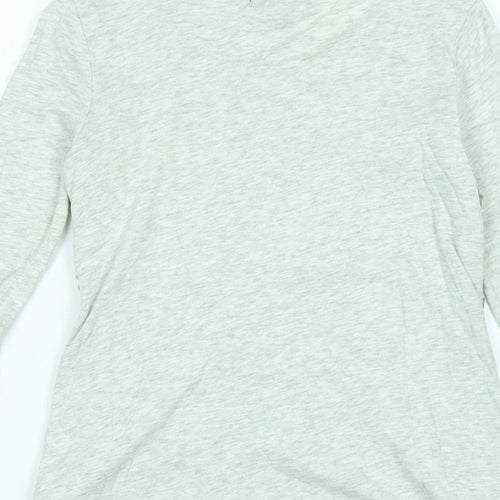 Gap Girls Grey Cotton Pullover T-Shirt Size 8-9 Years Crew Neck - Sequins