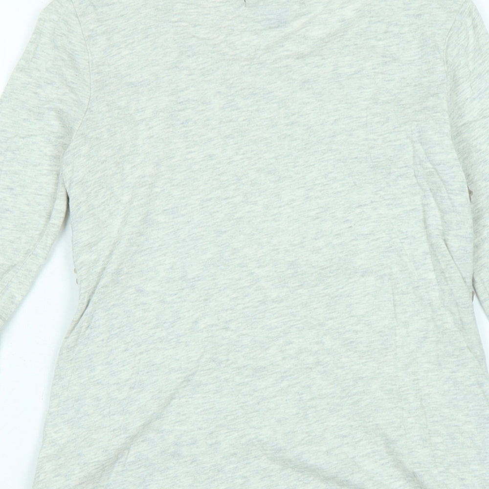 Gap Girls Grey Cotton Pullover T-Shirt Size 8-9 Years Crew Neck - Sequins