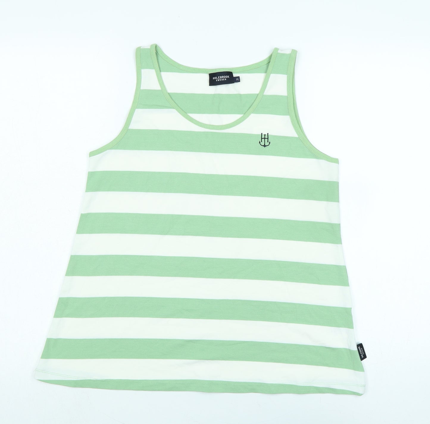 Holebrook Sweden Womens Green Cotton Blend Basic Tank Size M Scoop Neck