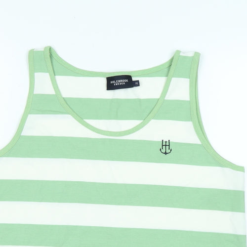 Holebrook Sweden Womens Green Cotton Blend Basic Tank Size M Scoop Neck