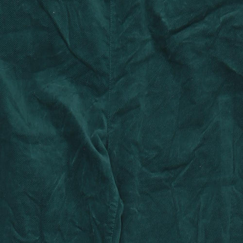 Seasalt Cornwall Womens Green Cotton Blend Trousers Size 18 L28 in Regular Zip