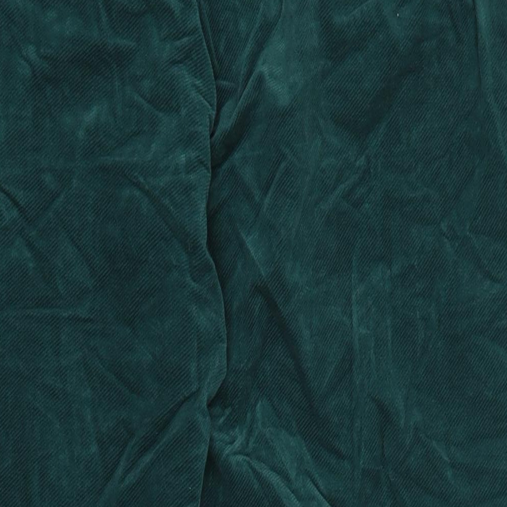 Seasalt Cornwall Womens Green Cotton Blend Trousers Size 18 L28 in Regular Zip