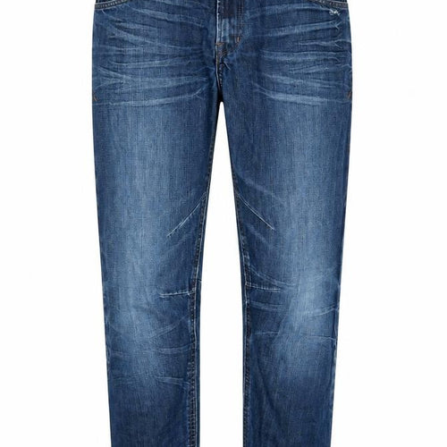 & Now Boys Blue Cotton Tapered Jeans Size 11-12 Years L28 in Regular Zip - Logo - Distressed