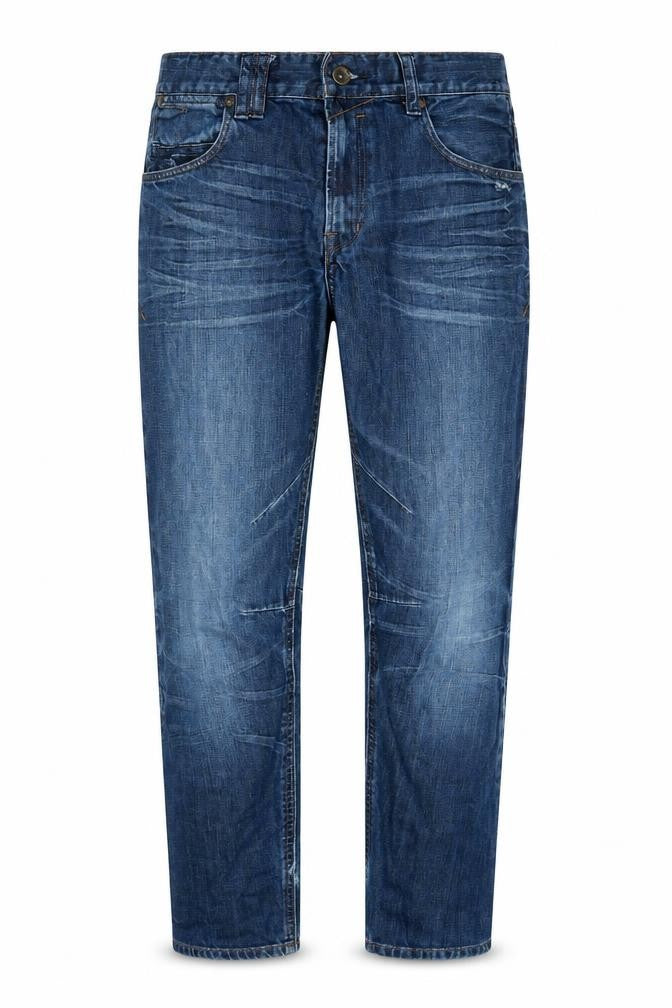 & Now Boys Blue Cotton Tapered Jeans Size 11-12 Years L28 in Regular Zip - Logo - Distressed