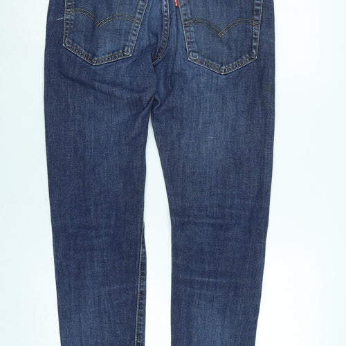 Levi's Mens Blue Cotton Blend Straight Jeans Size 30 in L28 in Regular Zip