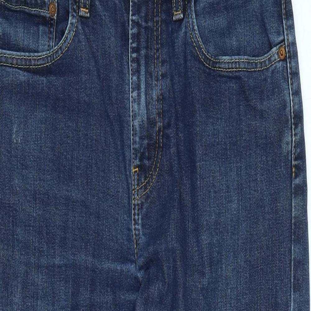 Levi's Mens Blue Cotton Blend Straight Jeans Size 30 in L28 in Regular Zip