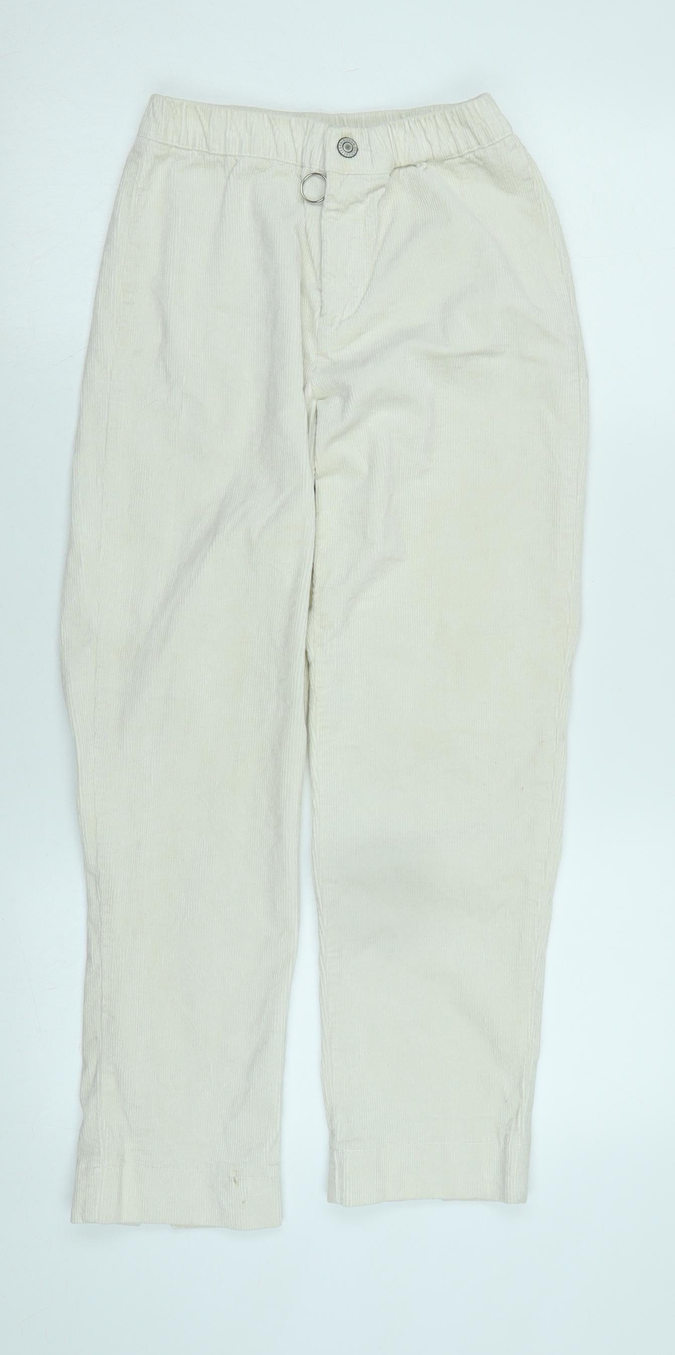 John Galt Womens Ivory Cotton Blend Trousers Size S L26 in Regular