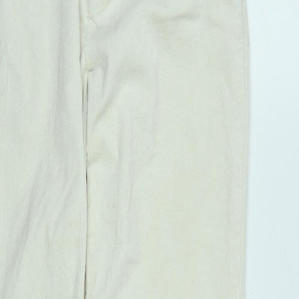 John Galt Womens Ivory Cotton Blend Trousers Size S L26 in Regular